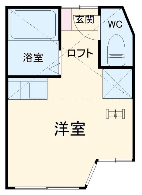 川崎市幸区紺屋町のアパートの間取り