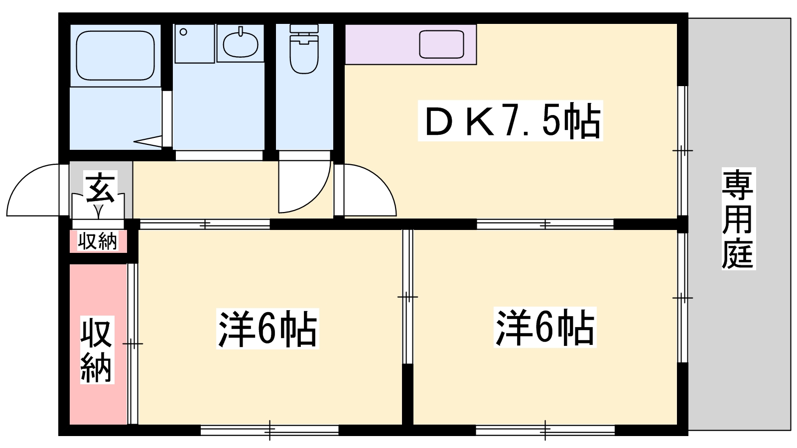 姫路市香寺町溝口のアパートの間取り