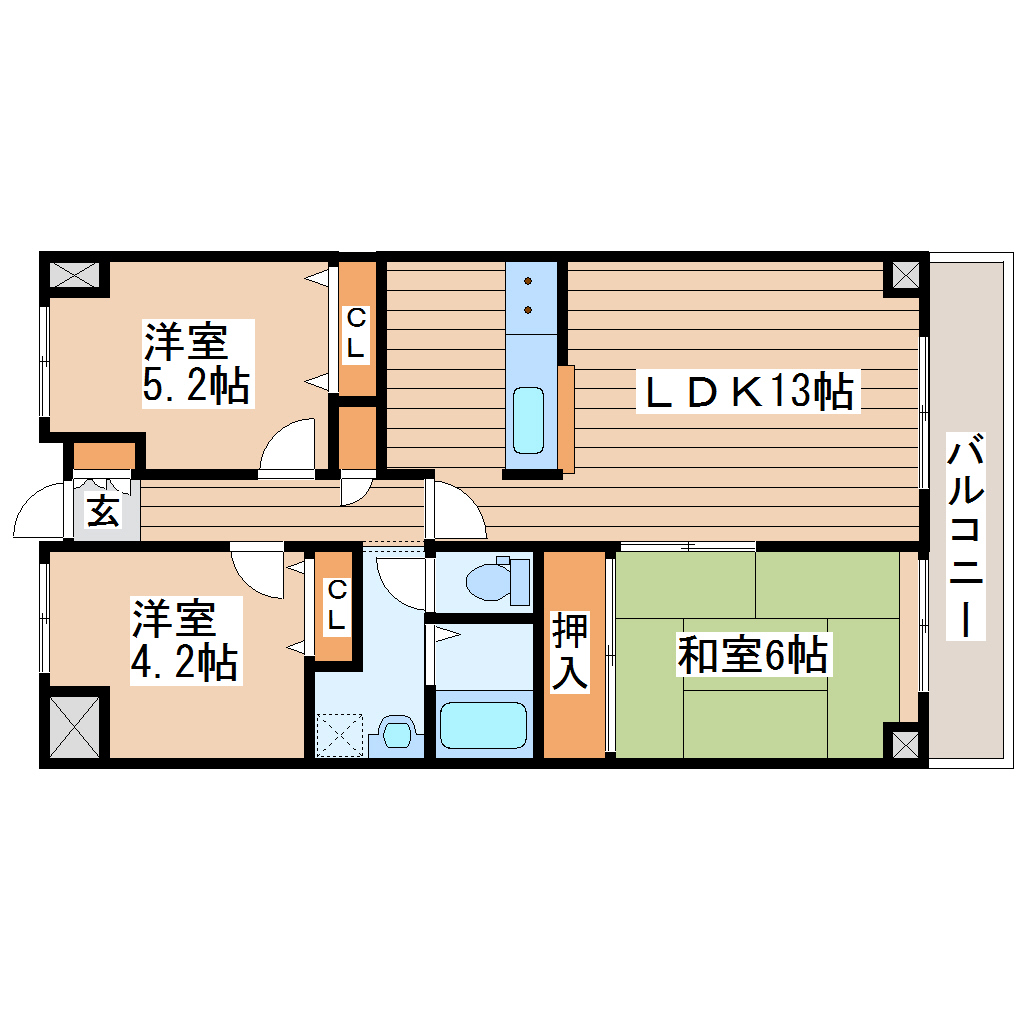 スカイコート上杉の間取り