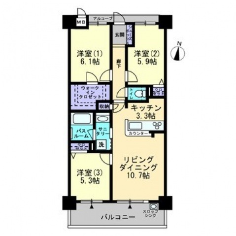 アルファスマート城内の間取り