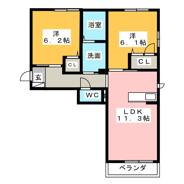 【ベレオ江場の間取り】