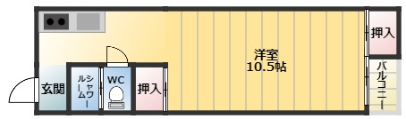 柏原市古町のマンションの間取り