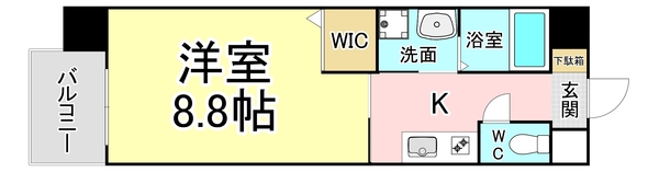 北九州市門司区柳町のマンションの間取り