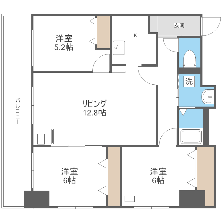 サンコート桑園ガーデンヒルズの間取り