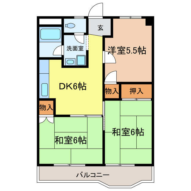 石坂スカイハイツの間取り