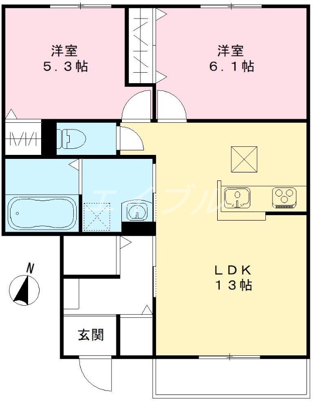 エルメホールの間取り