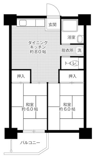 ビレッジハウス泉北栂タワー1号棟の間取り