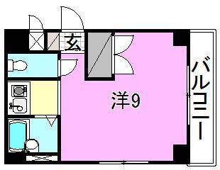 松山市木屋町のマンションの間取り