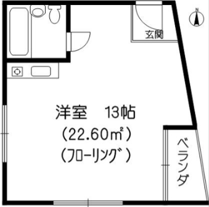 箕面市桜のアパートの間取り