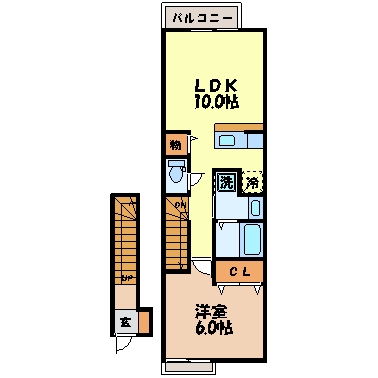 アバンダント（多良見町市布）の間取り