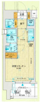 アスヴェル兵庫駅前の間取り