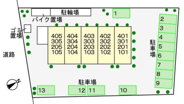 【フラワー　ヨネの駐車場】