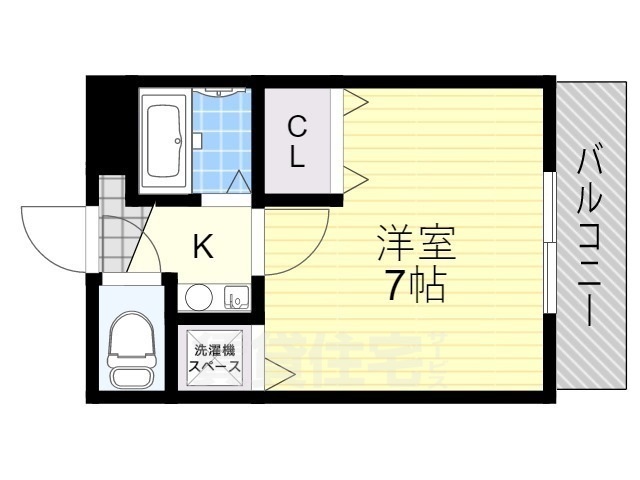 シャトーボヌゥール郡家本町の間取り