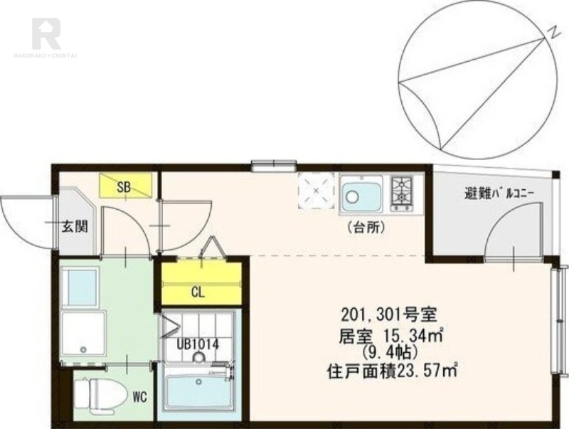 京阪本線 滝井駅 徒歩10分 3階建 築8年の間取り写真