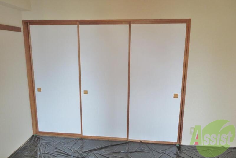 収納　和室に付いてる押し入れ。襖が３つ付いてます。