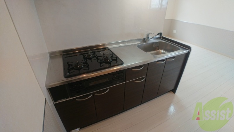 キッチン　システムキッチンでグリルもついているのでお魚も焼けますね。