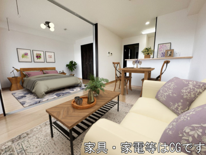 ロビー　LDK（※家具・家電等はCGです）