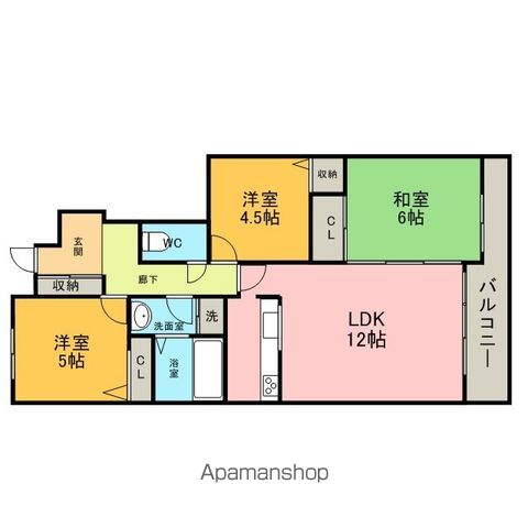 ＪＲ片町線 徳庵駅 徒歩13分 11階建 築36年の間取り写真