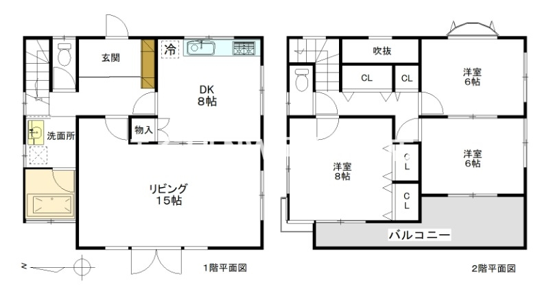 門田本町2丁目戸建ての間取り写真