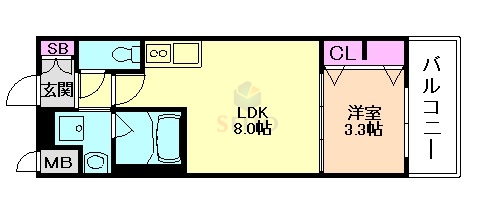 スプランディット中之島DUEの間取り写真