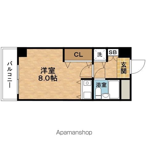 地下鉄谷町線 中崎町駅 徒歩4分 9階建 築38年の間取り写真