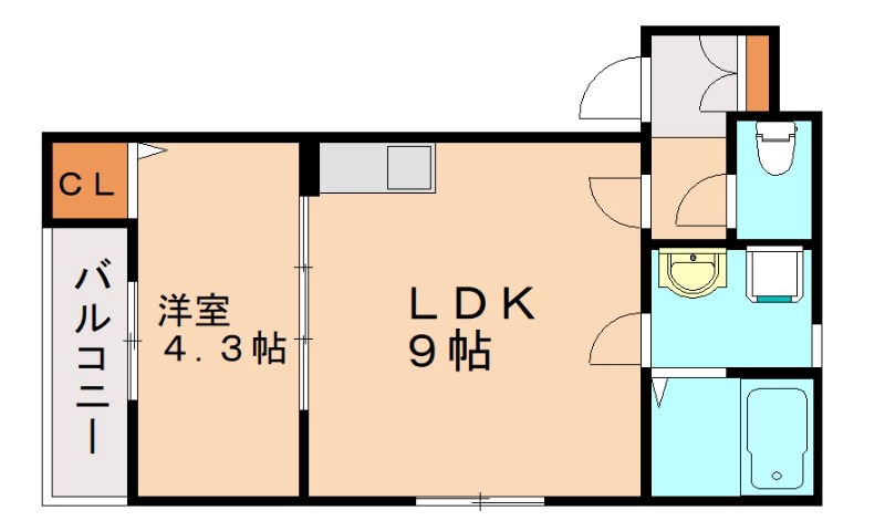 クレアール折尾の間取り写真