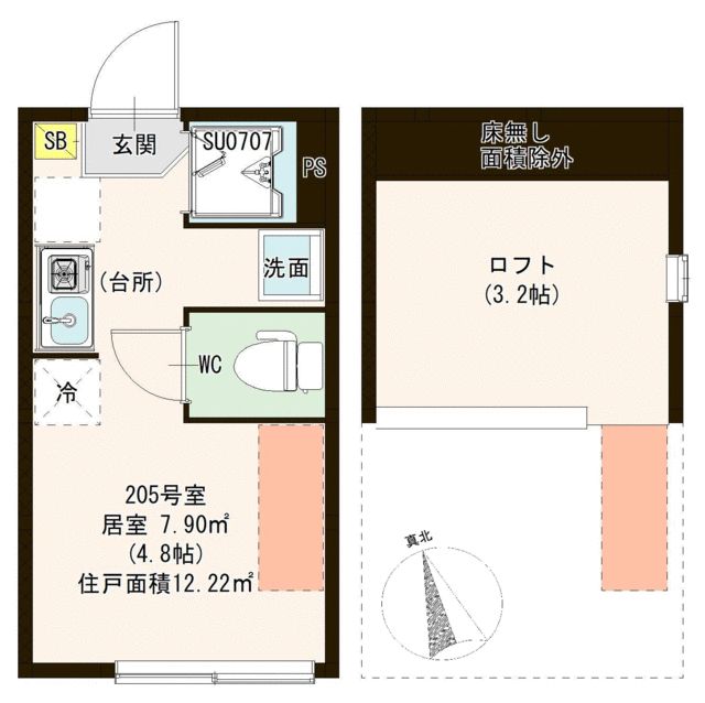 東京メトロ南北線 赤羽岩淵駅 徒歩8分 2階建 築4年の間取り写真