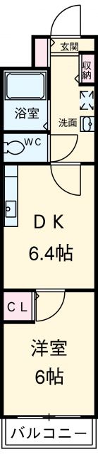 ヒルズ辨天の間取り写真