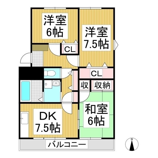 ガーデンテラス大日方 B棟の間取り写真