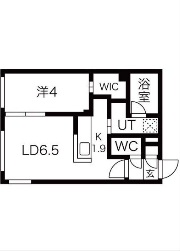 札幌市電 東本願寺前駅 徒歩5分 4階建 築2年の間取り写真