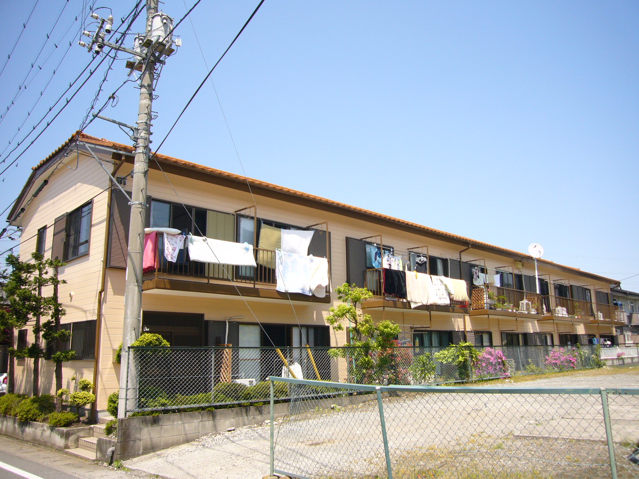 建物外観　南向き　陽当たり良好