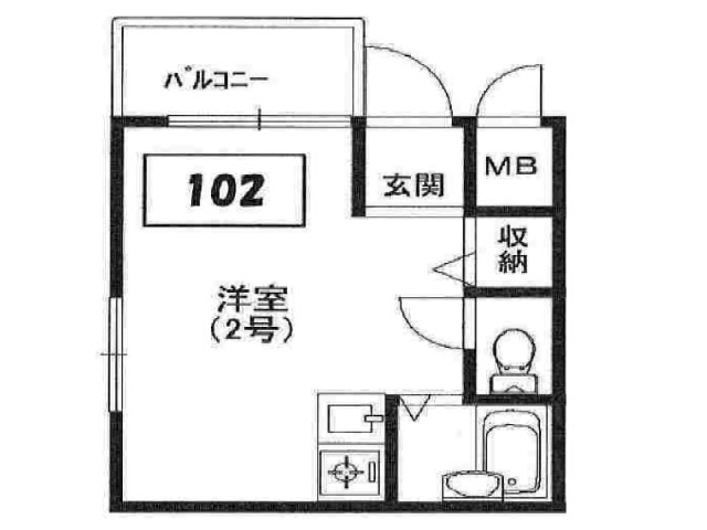 神戸市灘区稗原町のマンションの間取り