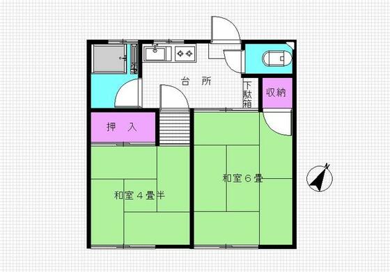 横浜市青葉区みたけ台のアパートの間取り