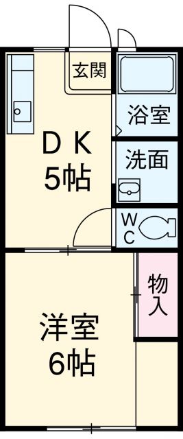 静岡県浜松市中央区佐鳴台１（アパート）の賃貸物件の間取り