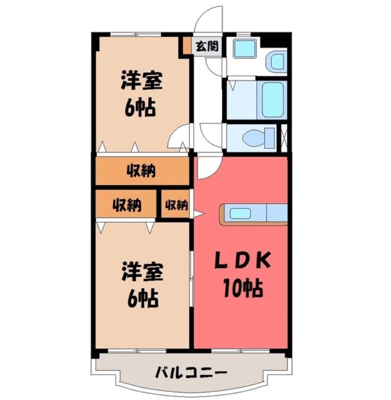 下野市下古山のマンションの間取り