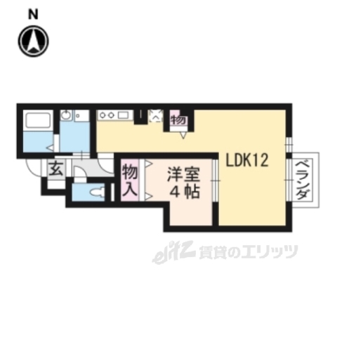 大津市見世のアパートの間取り