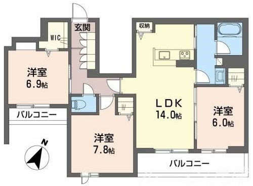 エクセレントガーデンヒルズBの間取り