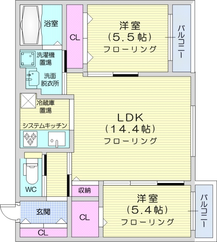 グランメール・シャリテの間取り