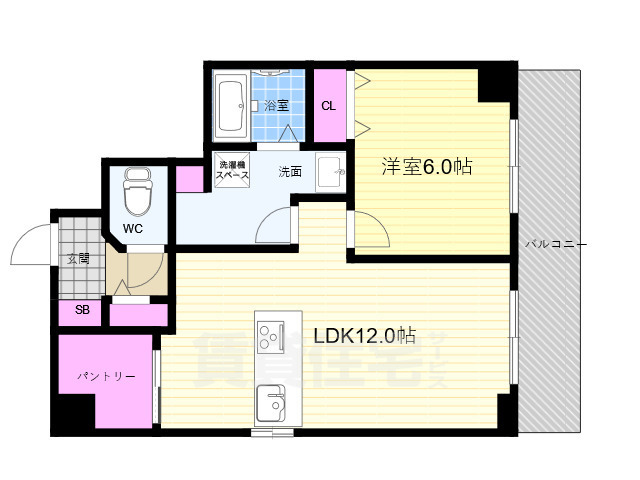 パインフィールド二条城の間取り