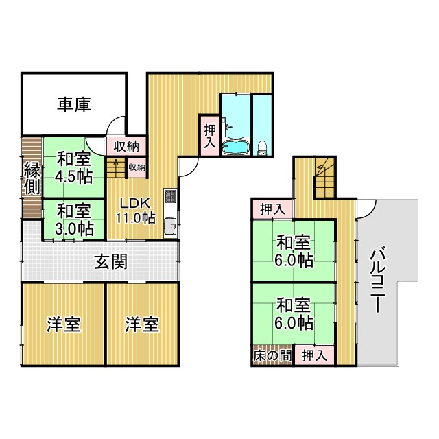 和歌山県伊都郡かつらぎ町戸建の間取り