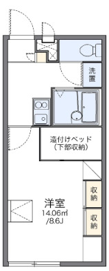 【レオパレスコンフォートいなみの間取り】