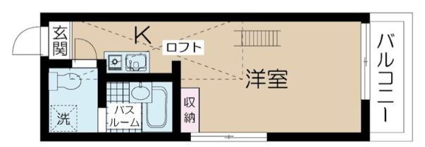 横浜市金沢区長浜のアパートの間取り