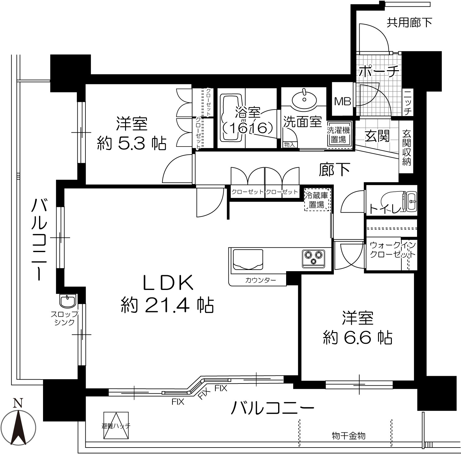 リベール南堀江の間取り