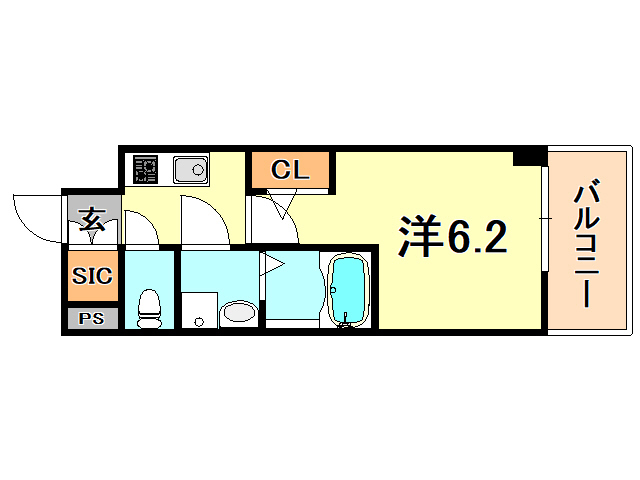 神戸市兵庫区西上橘通のマンションの間取り