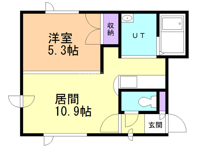 札幌市東区北四十八条東のアパートの間取り