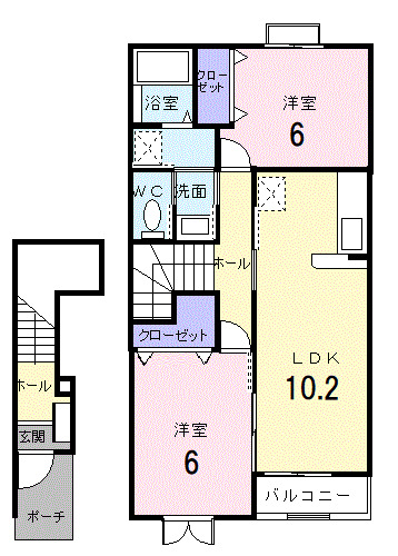 金ヶ崎町西根杉土手築19年の間取り