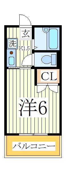 柏市十余二のアパートの間取り