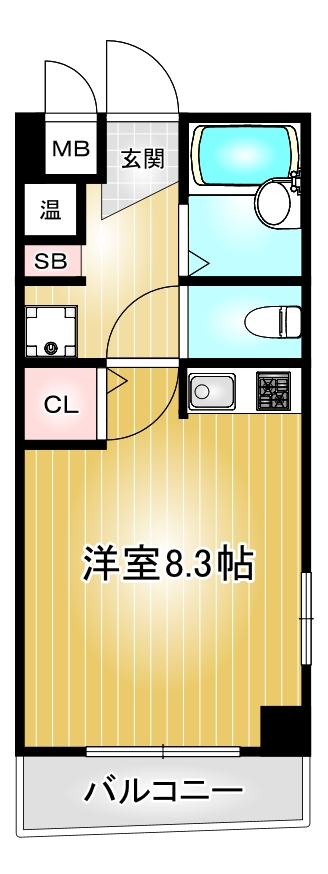 名古屋市東区東大曽根町のマンションの間取り