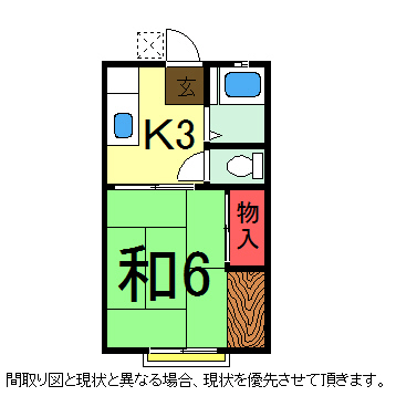 四街道市四街道のアパートの間取り