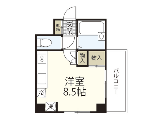 広島市中区舟入町のマンションの間取り